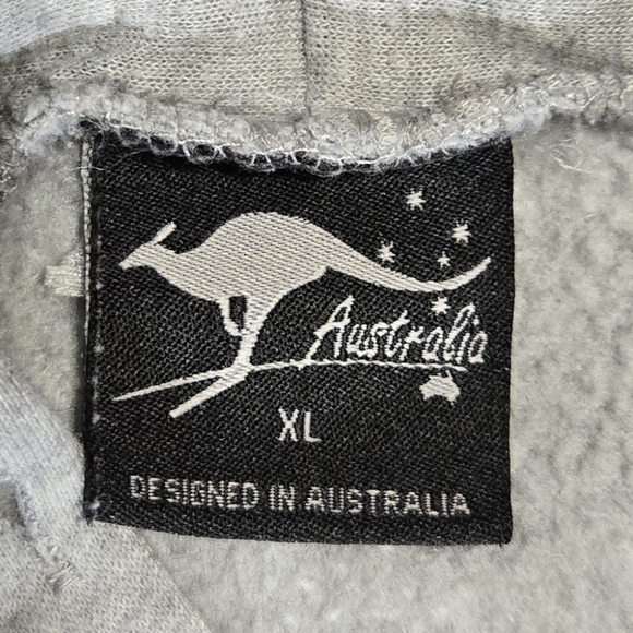 AUSTRALIA "AUS DOWNUNDER" Hoodie Men's Size XL Australia gray - Picture 4 of 5